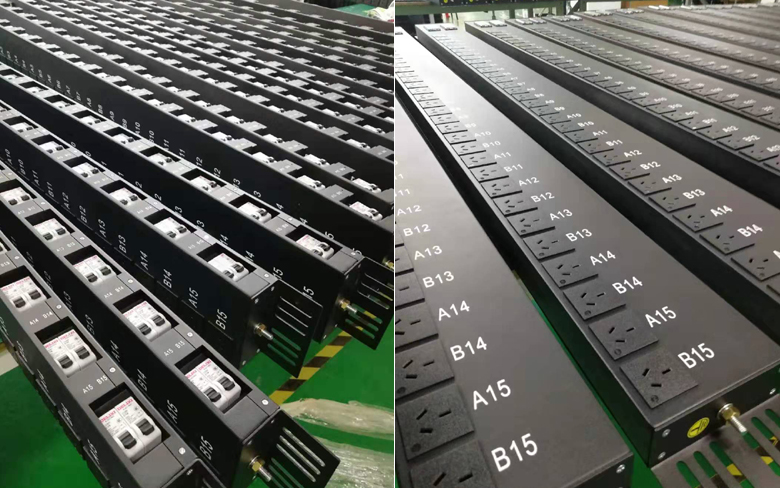 雙輸入PDU，30位國(guó)標(biāo)10A，一位一控，定制PDU插座，鈑金PDU